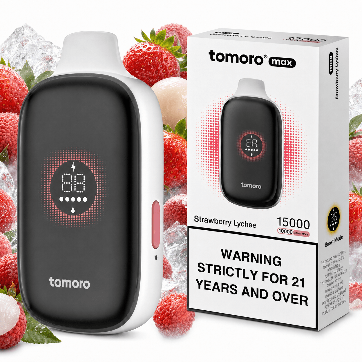TOMORO MAX 15000 PUFF - STRAWBERRY LYCHEE